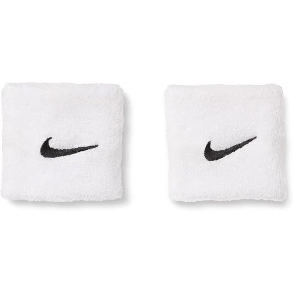 Nike Swoosh Classic Wristbands 2 Pack White/Black One Pair Adult Unisex NWT